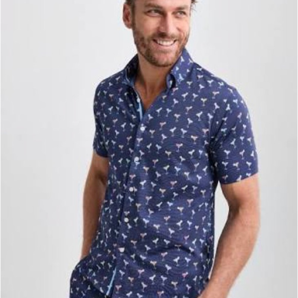 Stone Rose Martini Short Sleeve. Black. M. NWT